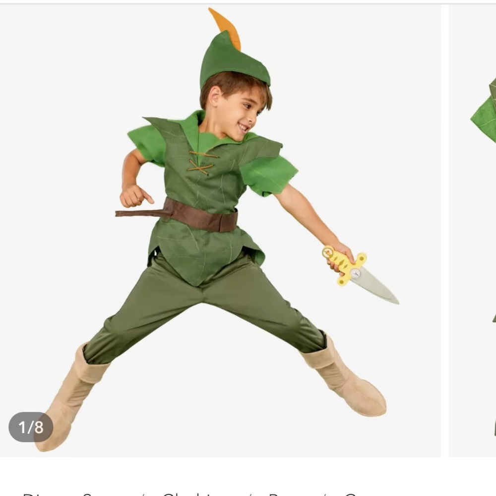 Boys Peter Pan costume size 4